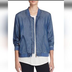 Alison Andrews 100% Lyocell Denim Chambray Jean Jacket Blue Women's Small